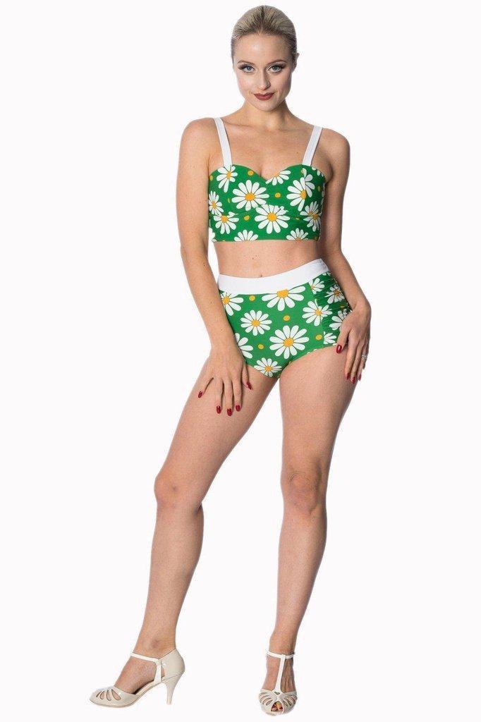 Crazy Daisy Plus Size Built Up Swimsuit Bottoms-Banned-Dark Fashion Clothing