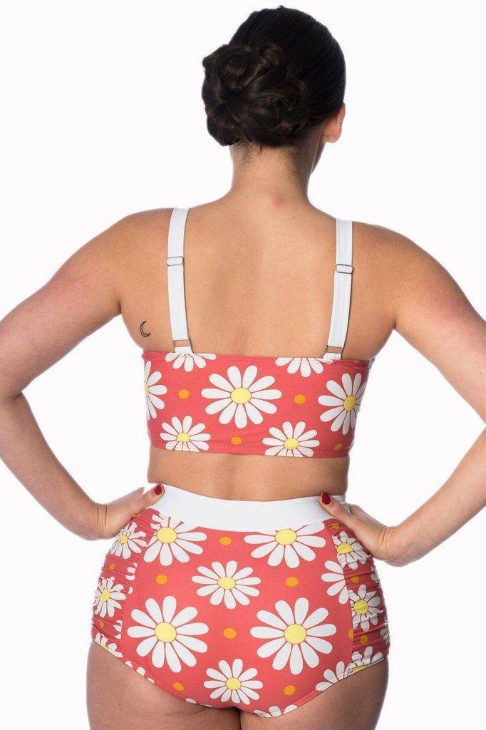 Crazy Daisy Plus Size Built Up Swimsuit Bottoms-Banned-Dark Fashion Clothing