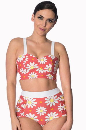Crazy Daisy Plus Size Built Up Swimsuit Bottoms-Banned-Dark Fashion Clothing