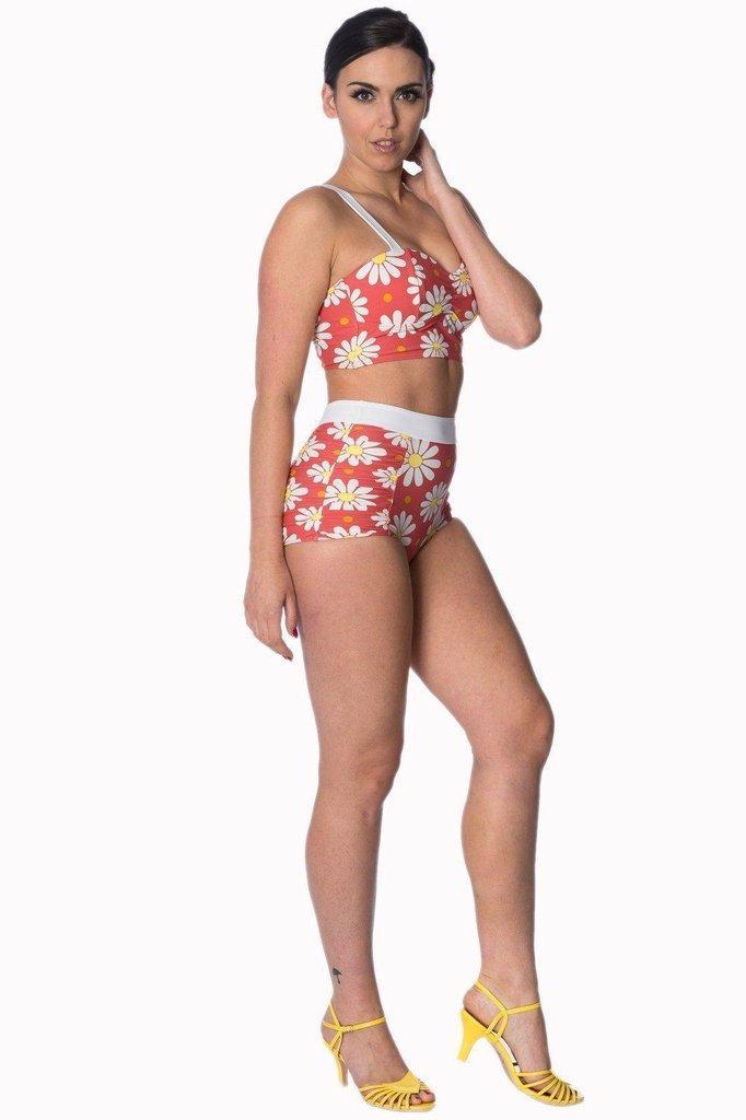Crazy Daisy Plus Size Built Up Swimsuit Top-Banned-Dark Fashion Clothing