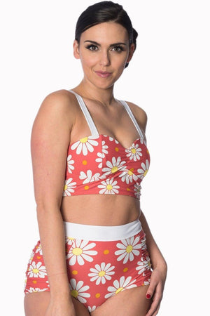 Crazy Daisy Plus Size Built Up Swimsuit Top-Banned-Dark Fashion Clothing