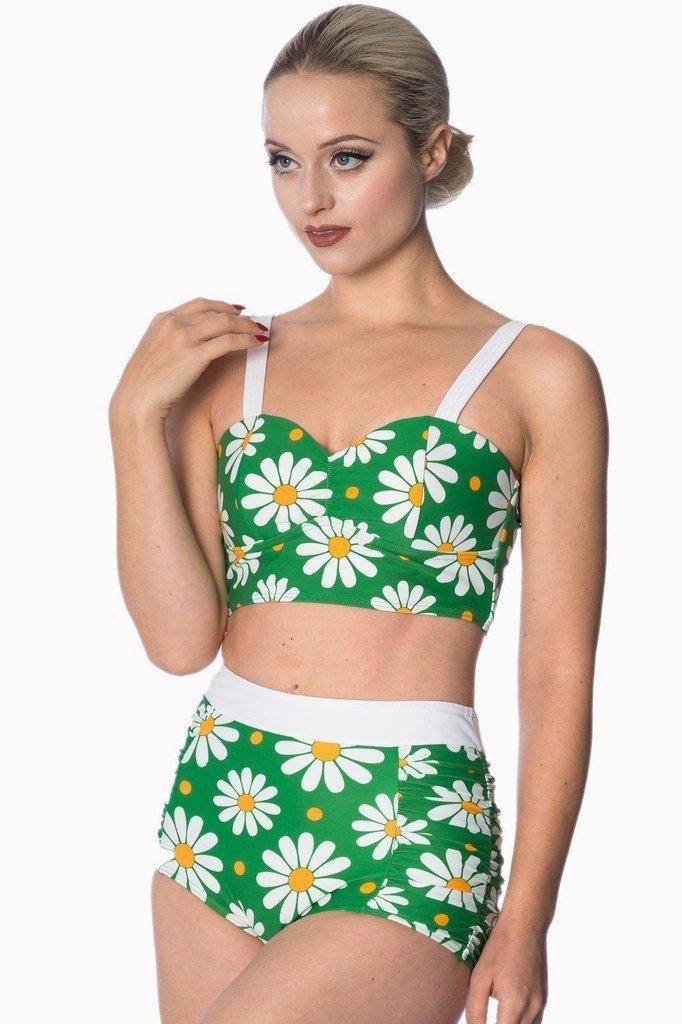 Crazy Daisy Plus Size Built Up Swimsuit Top-Banned-Dark Fashion Clothing