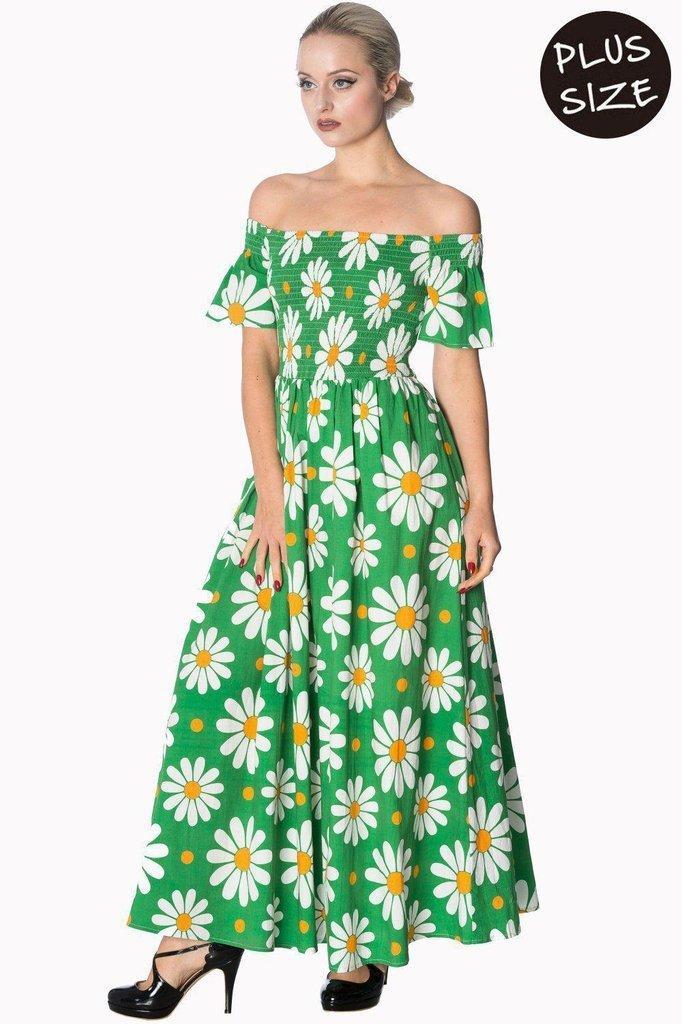Crazy Daisy Plus Size Smock Dress-Banned-Dark Fashion Clothing