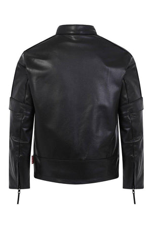 Creed Children's Black Leather Biker Jacket-Skintan Leather-Dark Fashion Clothing