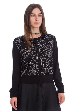 Creepy Spider Cardigan-Banned-Dark Fashion Clothing