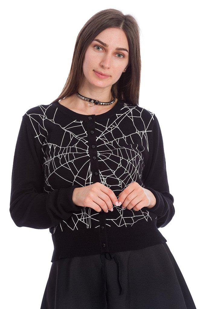 Creepy Spider Cardigan-Banned-Dark Fashion Clothing