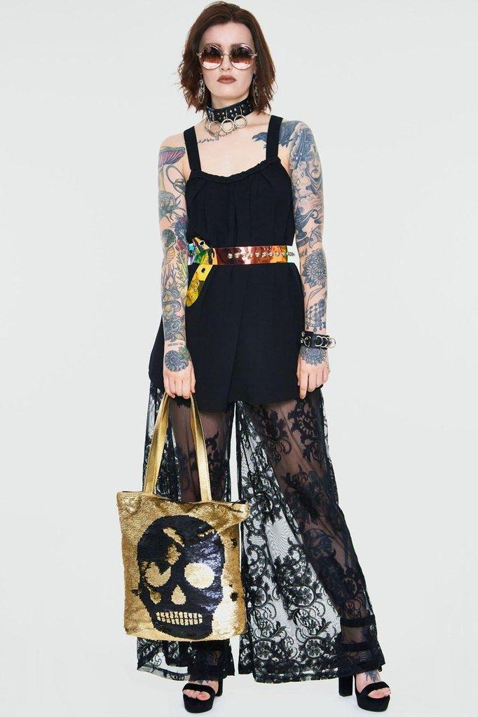 Crepe Fashion Top-Jawbreaker-Dark Fashion Clothing