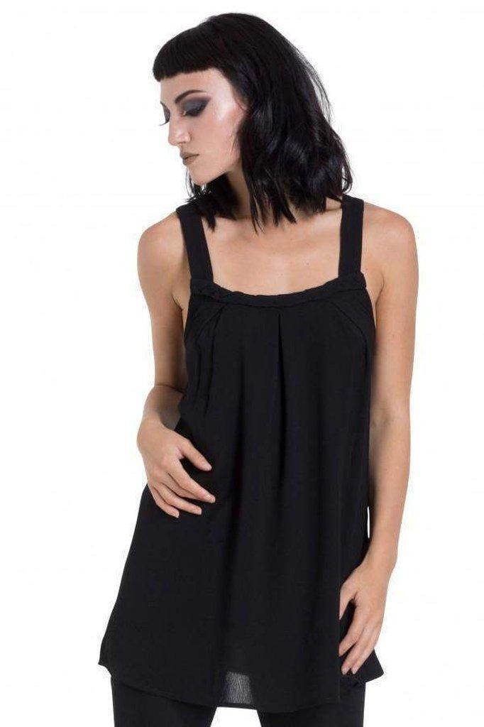 Crepe Fashion Top-Jawbreaker-Dark Fashion Clothing