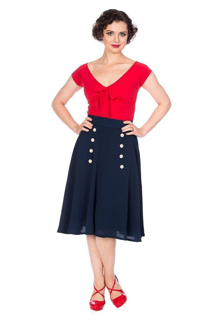 Cute As A Button Skirt-Banned-Dark Fashion Clothing