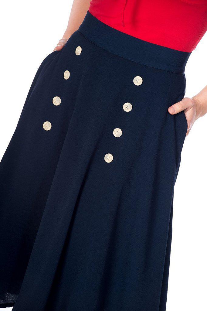 Cute As A Button Skirt-Banned-Dark Fashion Clothing