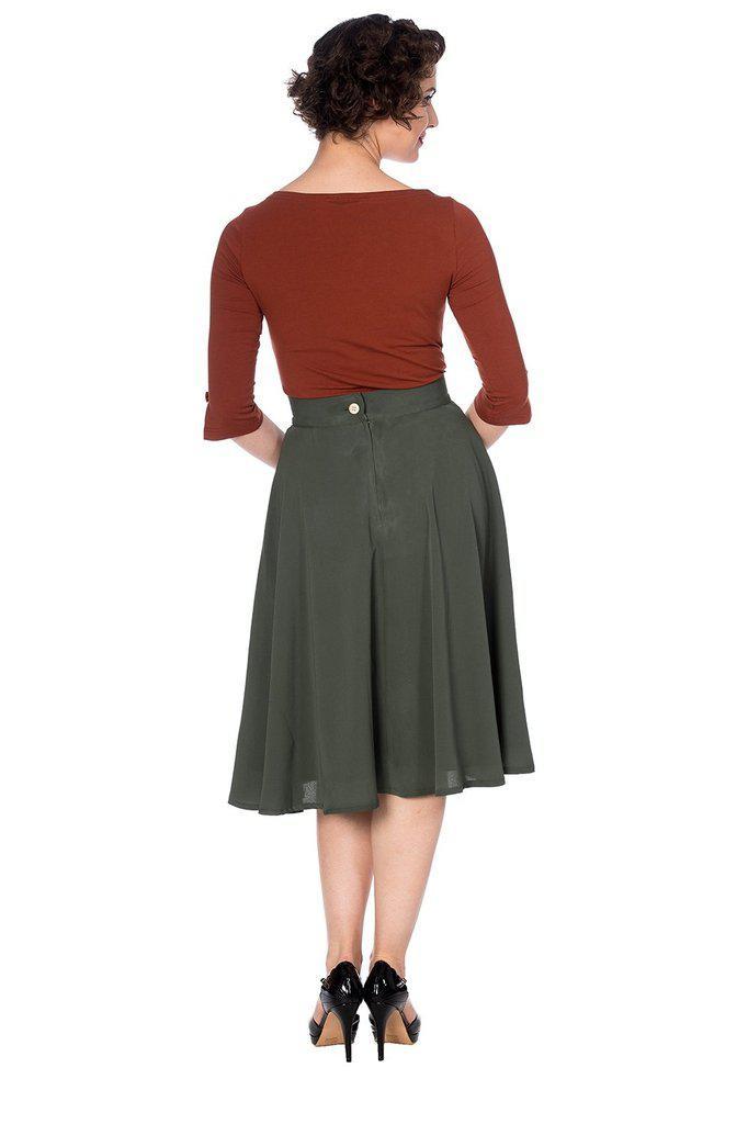 Cute As A Button Skirt-Banned-Dark Fashion Clothing