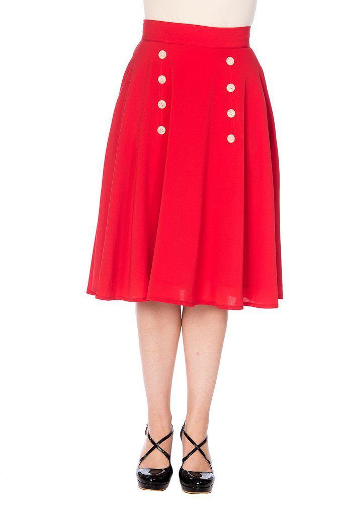 Cute As A Button Skirt-Banned-Dark Fashion Clothing