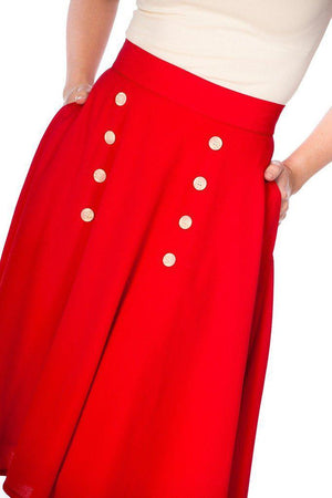 Cute As A Button Skirt-Banned-Dark Fashion Clothing
