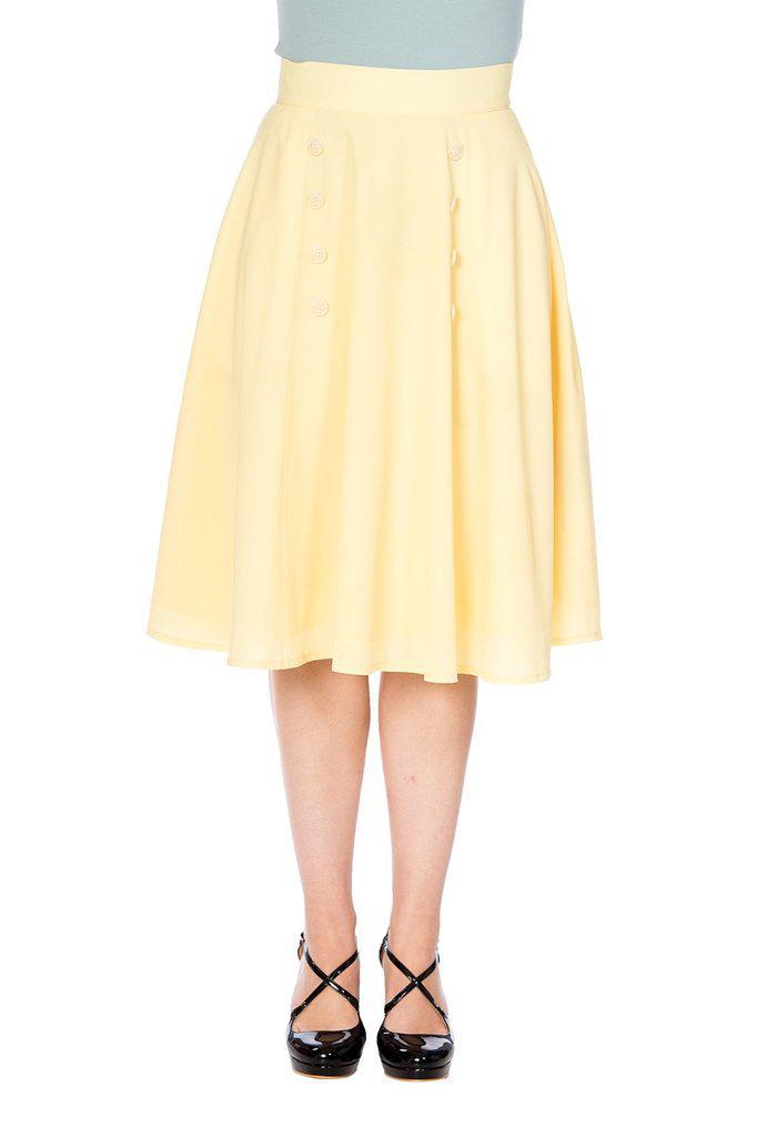 Cute As A Button Skirt-Banned-Dark Fashion Clothing