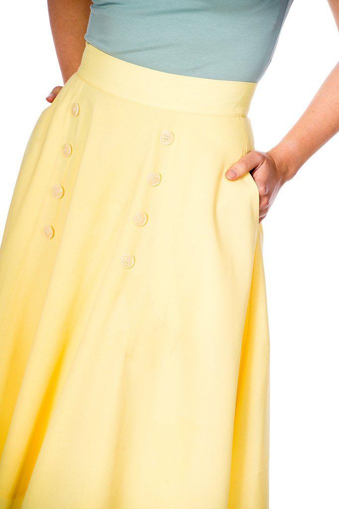 Cute As A Button Skirt-Banned-Dark Fashion Clothing