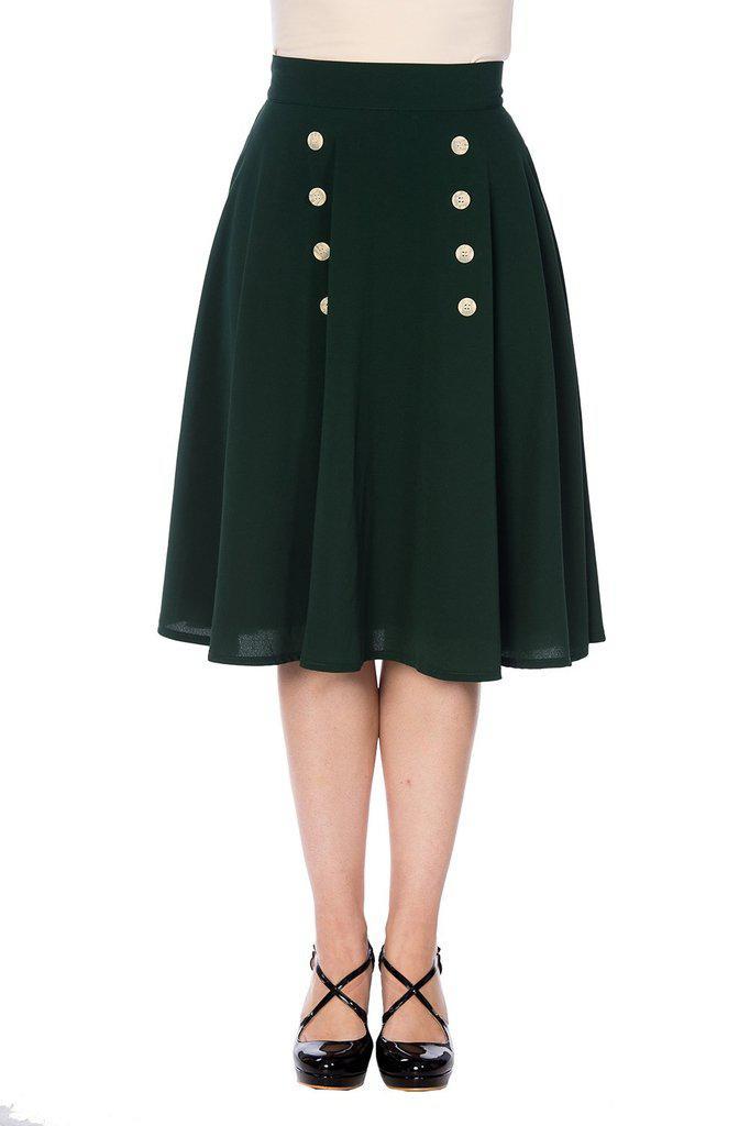 Cute As A Button Skirt-Banned-Dark Fashion Clothing