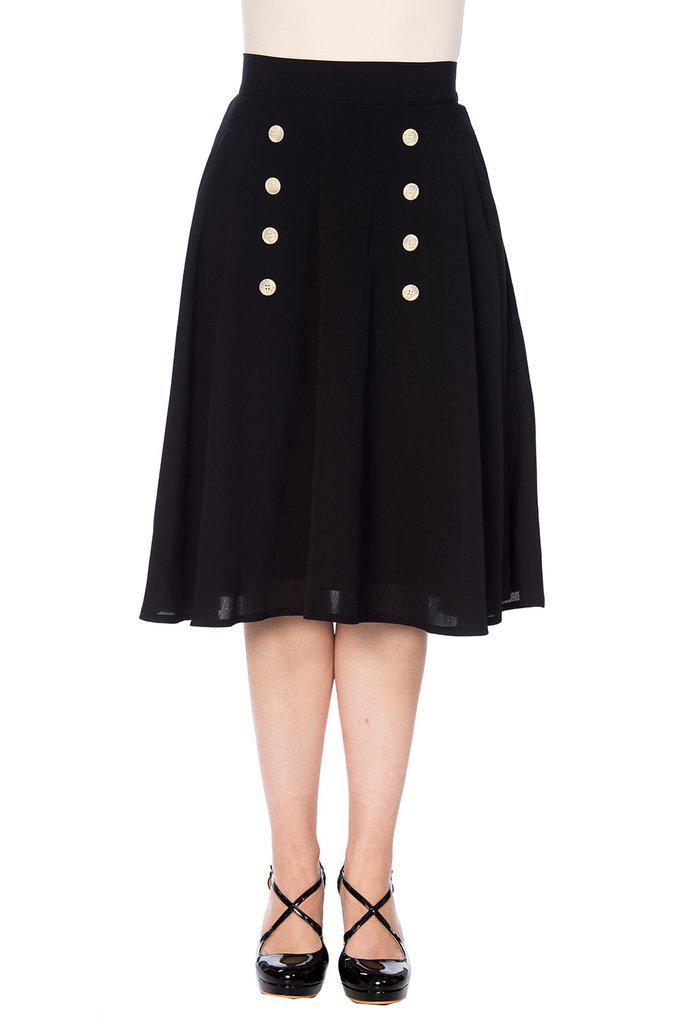 Cute As A Button Skirt-Banned-Dark Fashion Clothing