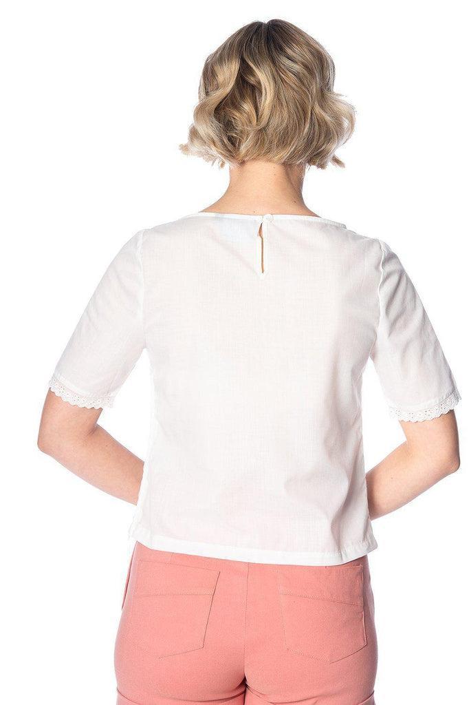 Cute For Days Frill Detail Top-Banned-Dark Fashion Clothing