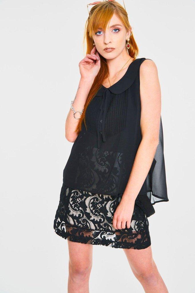 Dark Chiffon Top-Jawbreaker-Dark Fashion Clothing