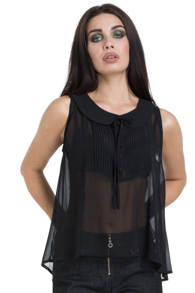 Dark Chiffon Top-Jawbreaker-Dark Fashion Clothing