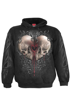 Dark Love - Hoody Black-Spiral-Dark Fashion Clothing