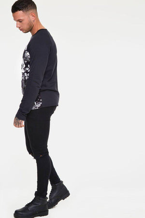 Dark Symbols Long Sleeve Sweatshirt-Jawbreaker-Dark Fashion Clothing
