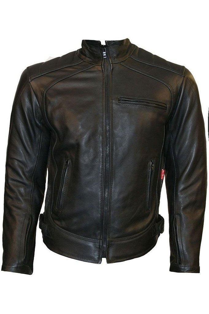 Daytona Biker Jacket-Skintan Leather-Dark Fashion Clothing
