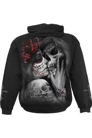 Dead Kiss - Hoody Black-Spiral-Dark Fashion Clothing