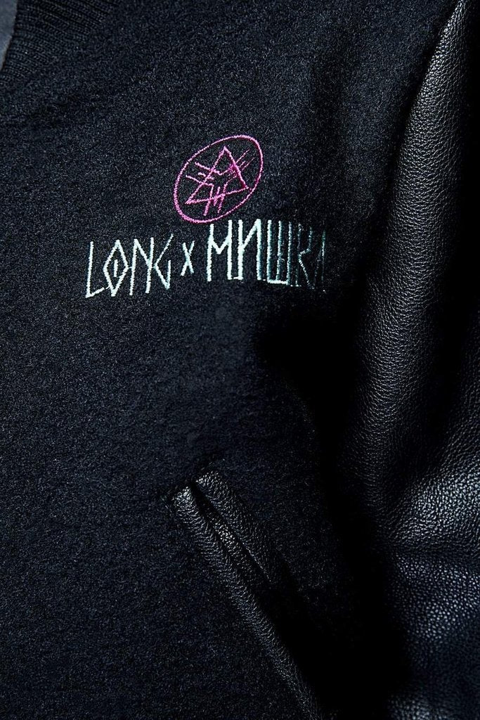 Death Adder Chain Purple Turquoise Jacket - Unisex-Long Clothing-Dark Fashion Clothing