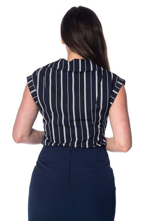 Deckchair Stripe 1920s Top-Banned-Dark Fashion Clothing