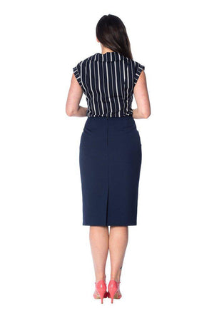 Deckchair Stripe 1920s Top-Banned-Dark Fashion Clothing