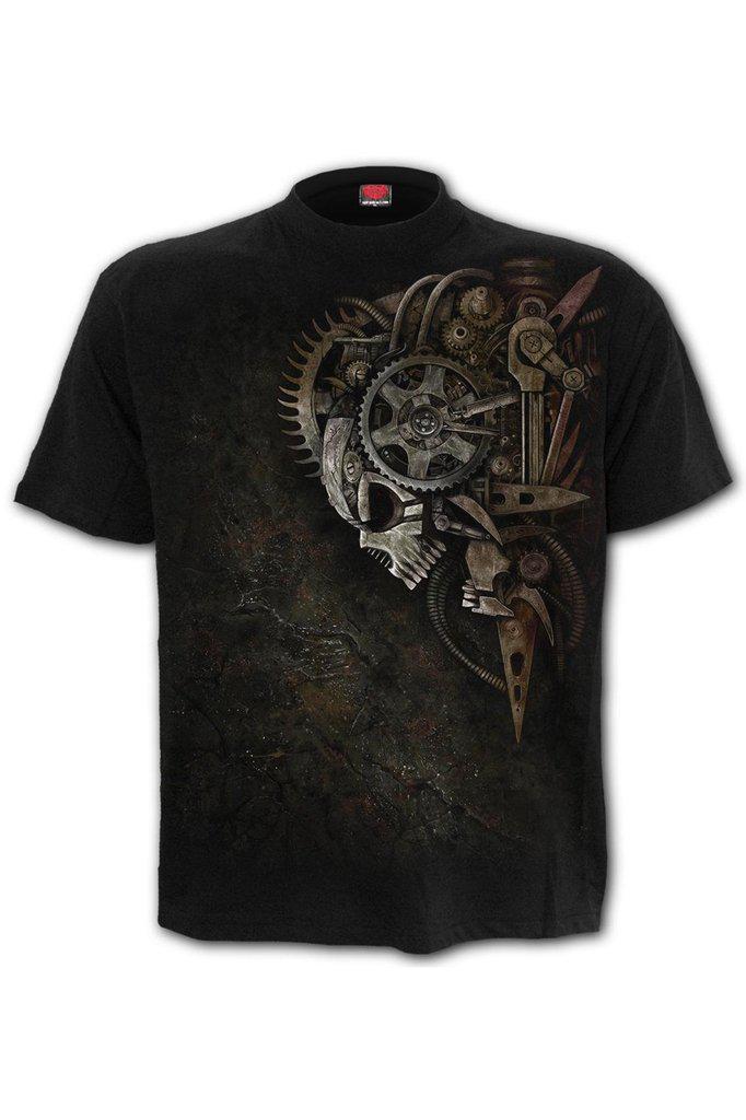 Diesel Punk - T-Shirt Black-Spiral-Dark Fashion Clothing