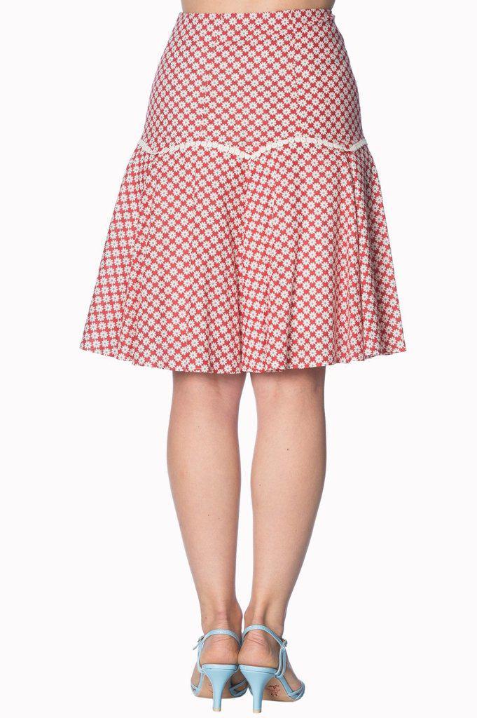 Ditsy Daisy Skirt-Banned-Dark Fashion Clothing