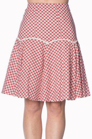 Ditsy Daisy Skirt-Banned-Dark Fashion Clothing