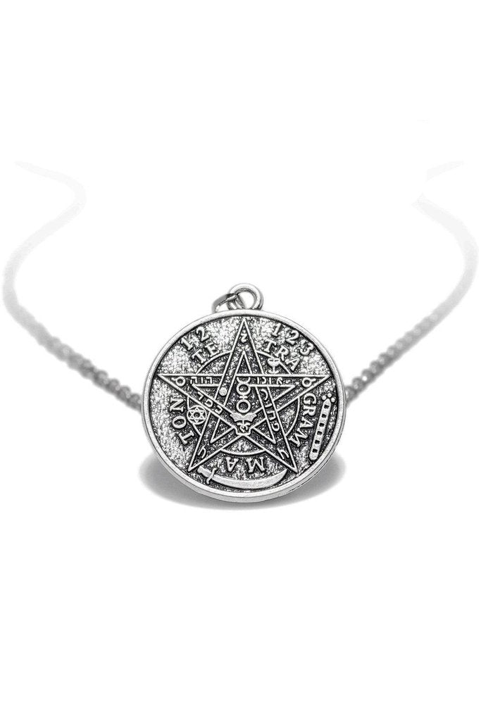 Divine Warrior Yahweh YHWH Tetragrammaton Pendant and Necklace - Jocelyn-Dr Faust-Dark Fashion Clothing