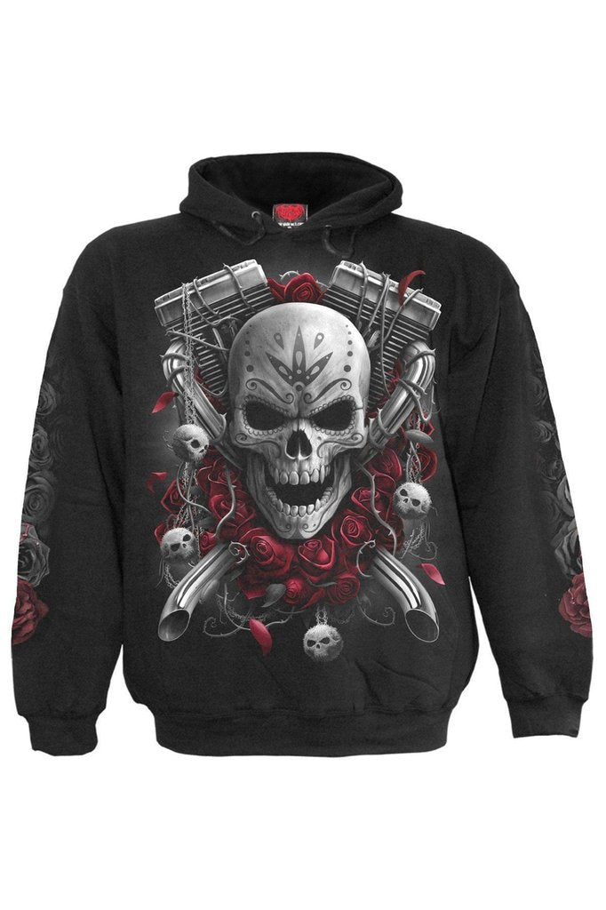 Dotd Bikers - Hoody Black-Spiral-Dark Fashion Clothing