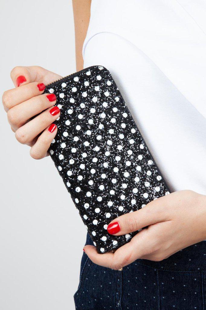 Dotty Gitter Polka Dot Purse-Voodoo Vixen-Dark Fashion Clothing