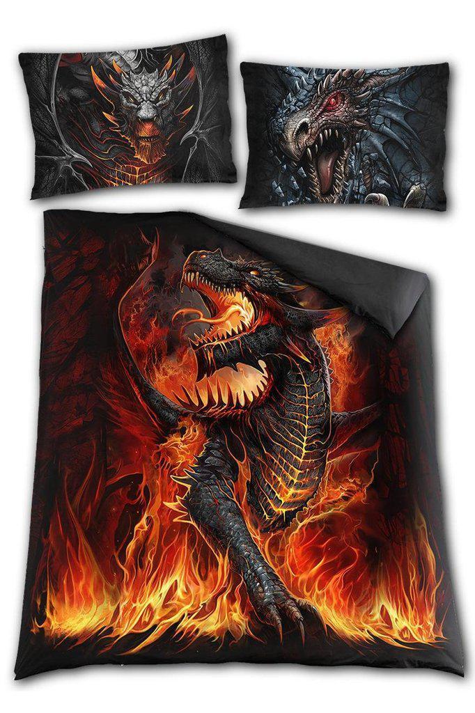 Draconis - Double Duvet Cover + UK And EU Pillow case-Spiral-Dark Fashion Clothing