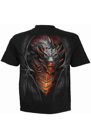 Draconis - T-Shirt Black-Spiral-Dark Fashion Clothing