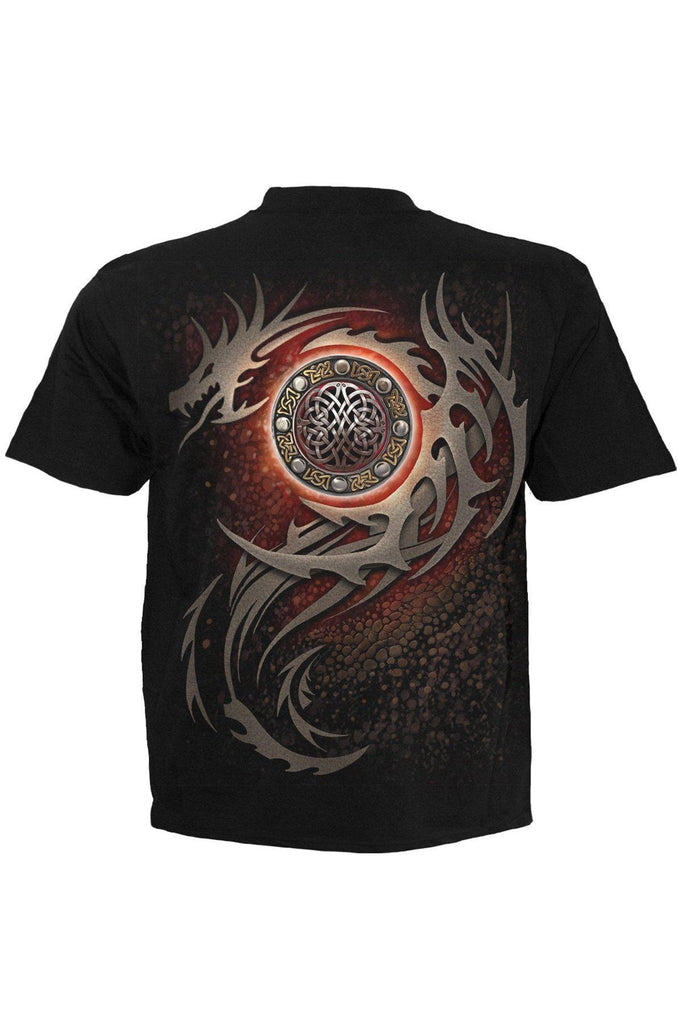 Dragon Eye - T-Shirt Black-Spiral-Dark Fashion Clothing
