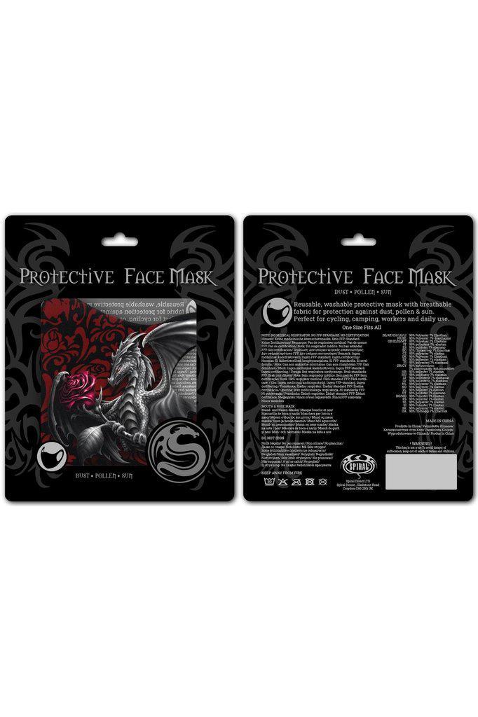 Dragon Rose - Protective Face Masks-Spiral-Dark Fashion Clothing