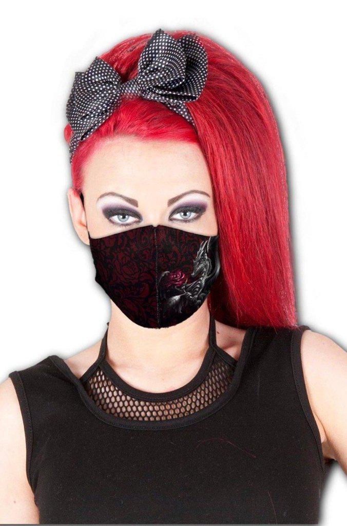 Dragon Rose - Protective Face Masks-Spiral-Dark Fashion Clothing