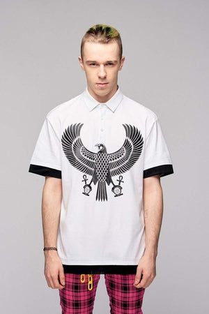 Eagle Polo Shirt – Unisex-Long Clothing-Dark Fashion Clothing
