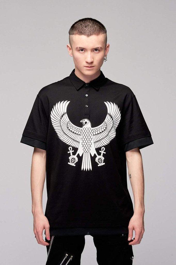 Eagle Polo Shirt – Unisex-Long Clothing-Dark Fashion Clothing