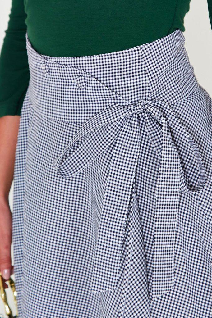 Elizabeth Curved Waist Bow Skirt-Voodoo Vixen-Dark Fashion Clothing