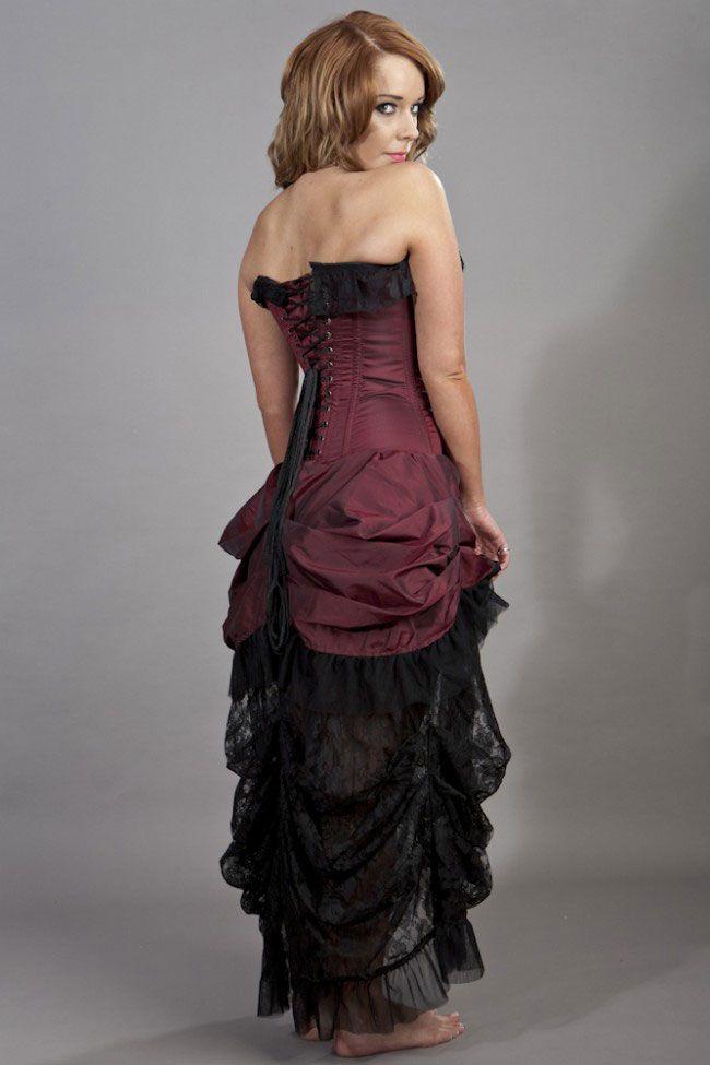 Elizabeth Vintage Corset Dress In Taffeta - Burleska