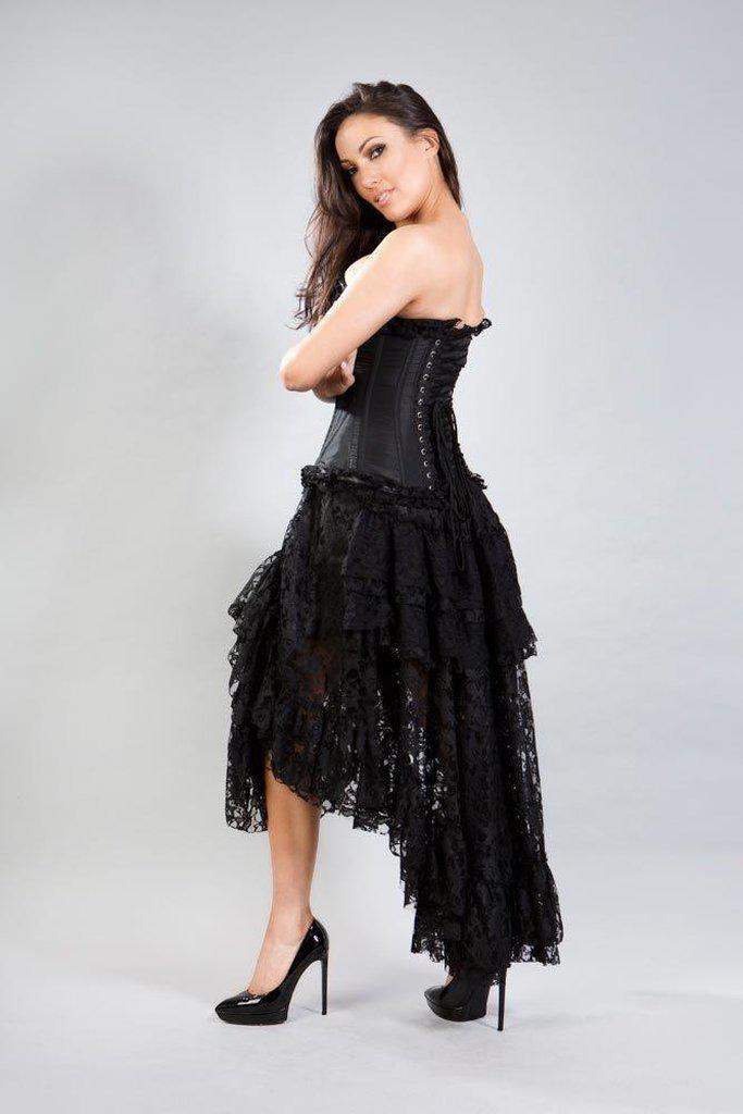 Elizium Overbust Corset In Taffeta-Burleska-Dark Fashion Clothing