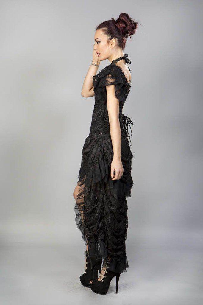 Emily Overbust Burlesque Corset In King Brocade-Burleska-Dark Fashion Clothing