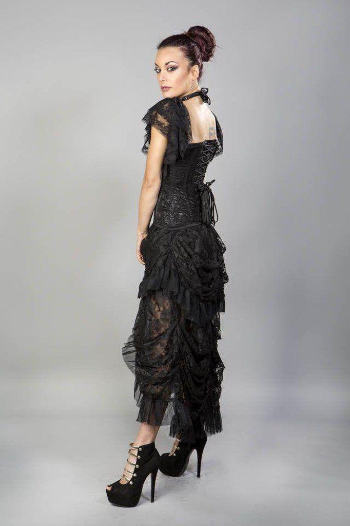 Emily Overbust Burlesque Corset In King Brocade-Burleska-Dark Fashion Clothing