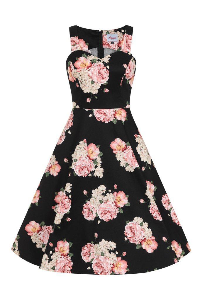 English Rose Fit & Flare Dress-Banned-Dark Fashion Clothing